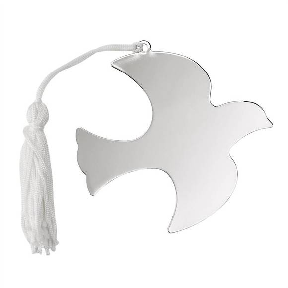 NEW CREATIVE GIFTS INTERNATIONAL dove shaped ornament in silver - Picture 1 of 4